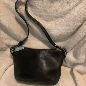Vintage coach black leather Adjustable wristlet